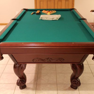 Brunswick Leather Pocket Pool Table
